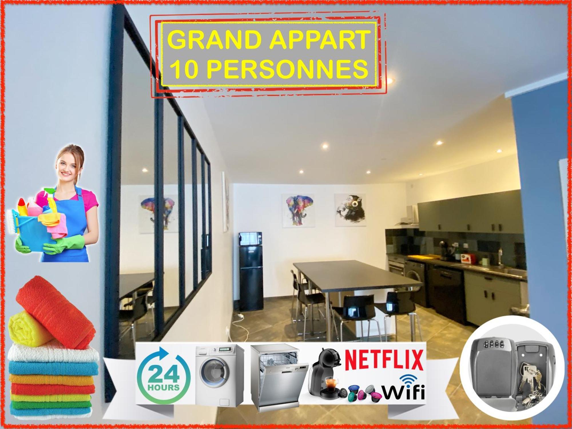 021 Chic & Cosy Grand Appart 84M2 Hypercentre Wifi Smart Tv Netflix Σαιντ-Ετιέν Εξωτερικό φωτογραφία